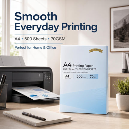 A4 Printer Paper White 70gsm/80gsm Multipurpose Copier Paper, 500 Sheets Per Ream, Inkjet Laser Printer Paper for Home Office School Printing