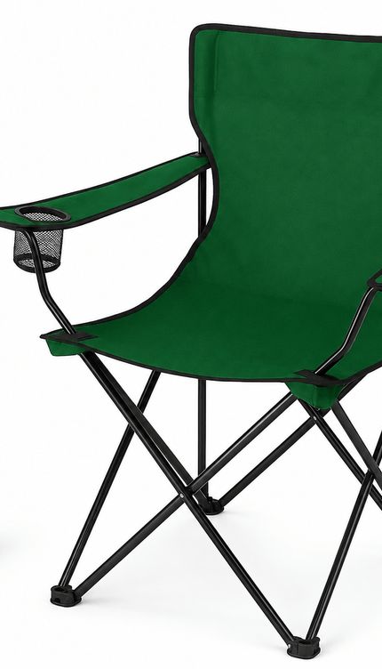 Portable Folding Camping Chair, Lightweight Polyester & Steel Outdoor Chair for Garden, Beach & Picnic