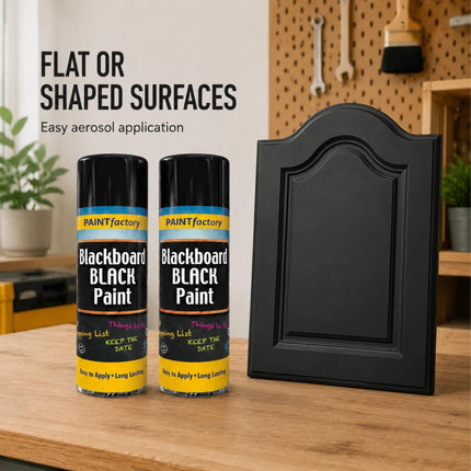 Blackboard Black Spray Paint 400ml Pack of 1 / Pack of 2 Matt Black Chalk Paint Multipurpose Furniture Wall Spray