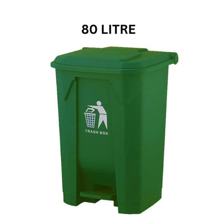 80L Green Pedal Recycling Bin – Large Hands-Free Waste Bin