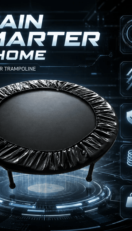40 Inch Black Mini Fitness Trampoline Portable Cardio Workout Exercise Rebounder for Home Gym Indoor