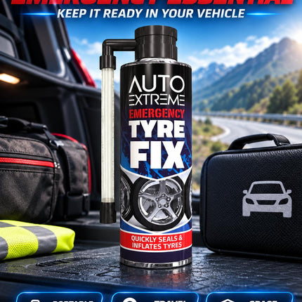 Instant Tyre Fix Spray 300ml Puncture Repair Sealer Inflator For Car Bike Cycle Emergency Flat Tyre Solution
