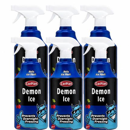1L Car Demon Ice Spray Fast Acting Frost Ice Remover & Preventer for Frozen Windscreens Windows Cherry Scent Winter