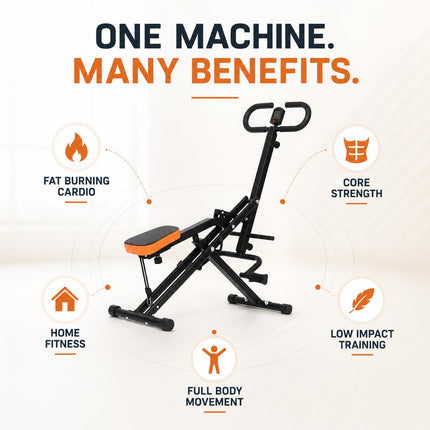 Horse Riding Exercise Machine | Adjustable Ab Trainer Fitness Bike Machine For Home Gym Cardio & Core Workout