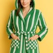 Small / Green and white/Hooded