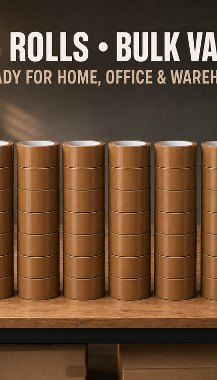 Heavy Duty Brown Parcel Tape – 36 Rolls, 48mm × 66m