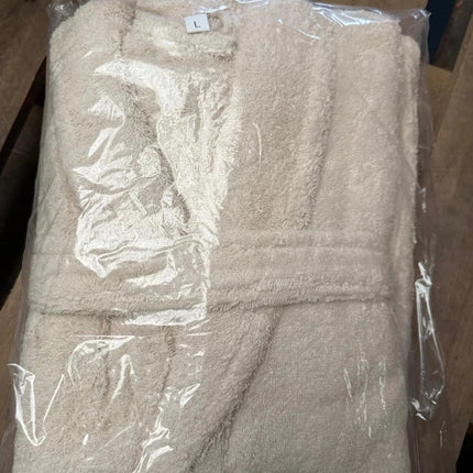 Unisex Cotton Terry Bathrobe Soft Towel Gown Dressing Robe Men Women