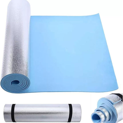 Yoga Camping Mat 6mm EVA Foam Roll Up Waterproof Insulated Foil Exercise 180x50