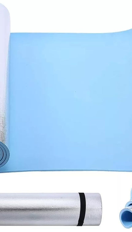 Yoga Camping Mat 6mm EVA Foam Roll Up Waterproof Insulated Foil Exercise 180x50