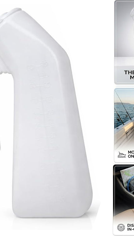Male Urinal Bottle 1L Leak Proof Elderly & Medical Use Urine Container