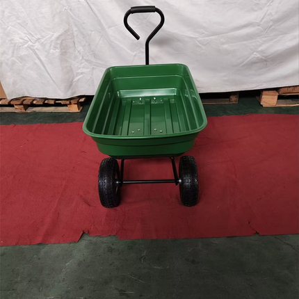Garden Trolley Dump Cart Heavy Duty 300KG Tipping Wheelbarrow Truck Trailer 75L