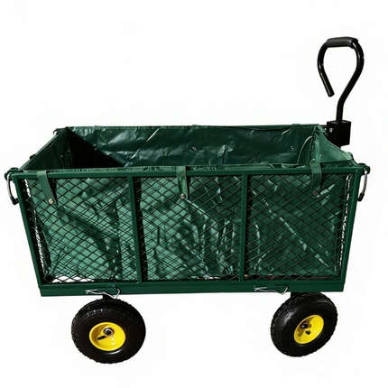 Garden Trolley TRAILER Deluxe High Sided Cart 500kg H Duty Festival Camping LARG
