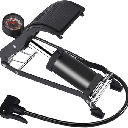 Bike Foot Pump Single Piston with Guage 120PSI Bicycle Universal Smart Valve