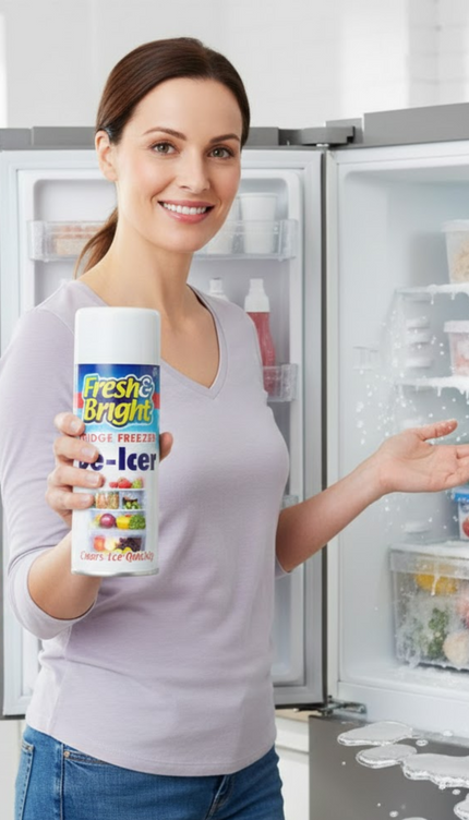 3 x Fridge Freezer De Icer Spray Defrost Quickly Anti Bacterial Ice Deicer 200ml