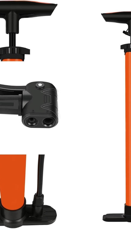 140 PSI Bike Floor Pump with Pressure Gauge