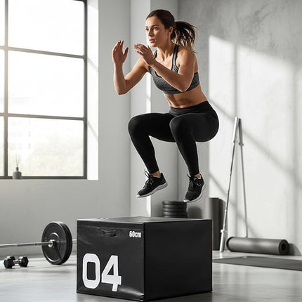 60cm Soft Foam Plyometric Jump Box Stackable Gym Fitness Exercise Equipment
