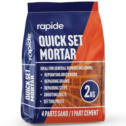 Quick Set Mortar Cement 2KG Repair Mix Drains Steps Grout