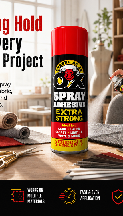 500ml Multi-Purpose Heavy-Duty Spray Adhesive for DIY & Upholstery