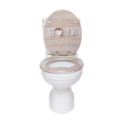 18" UNIVERSAL BATHROOM TOILET SEAT WOODEN EASY FIT WC SEAT WITH FITTINGS