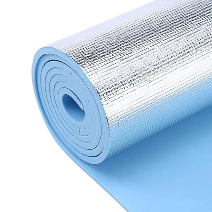 Yoga Camping Mat 6mm EVA Foam Roll Up Waterproof Insulated Foil Exercise 180x50