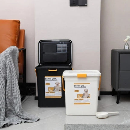 17–23L Pet Food Storage Container – Airtight Dry Food Bin with Scoop