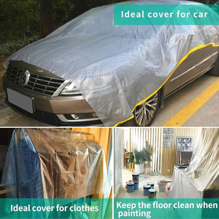 Garden Plastic Cover For Multi-purpose Cars, BBQ, Motorbikes & Rain Dust 4x6ft