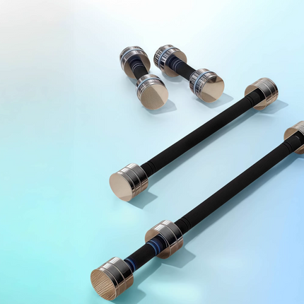 Ultra Compact Dumbbell Set Chrome Steel Adjustable Anti-Slip Grip Gym Exercise