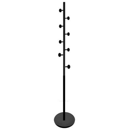 Black Metal Coat Stand 8 Hook Garment Rack Jacket Hat Umbrella Hanger Organizer