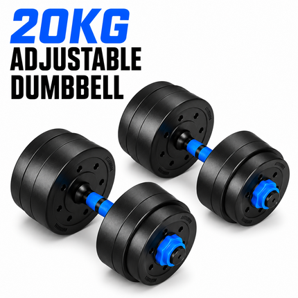 Dumbbell Barbell Set 20KG Adjustable Home Workout Kit