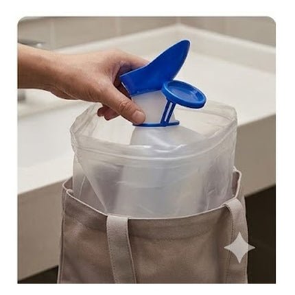 Unisex Urinal Bottle 1 Liter Portable Emergency Pee Bottle With Lid & Funnel