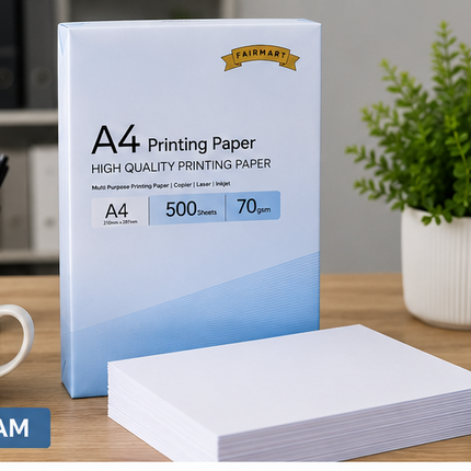 A4 Printer Paper White 70gsm 500 Sheets Multipurpose Inkjet Laser Copier 1-Ream