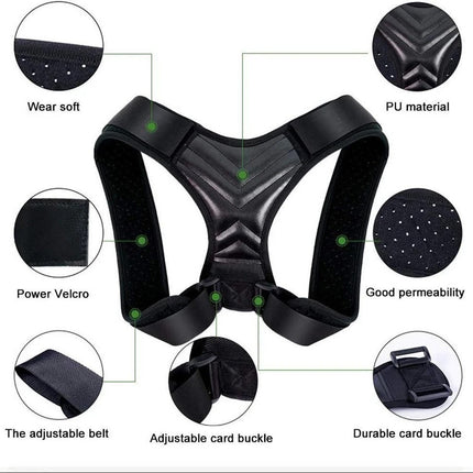 Posture Corrector Bad Back Lumbar Shoulder Support Belt Brace Men Women