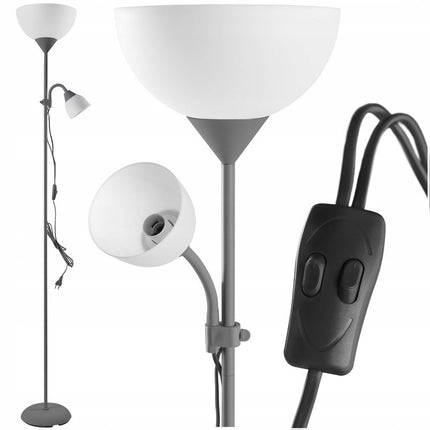 Modern Adjustable Floor Lamp with Reading Light for Bedroom, Living Room & Study