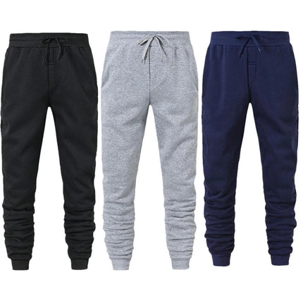 Mens Fleece Hoodie Contrast Top Bottom Gym Joggers Fitness Jogging Tracksuit Set