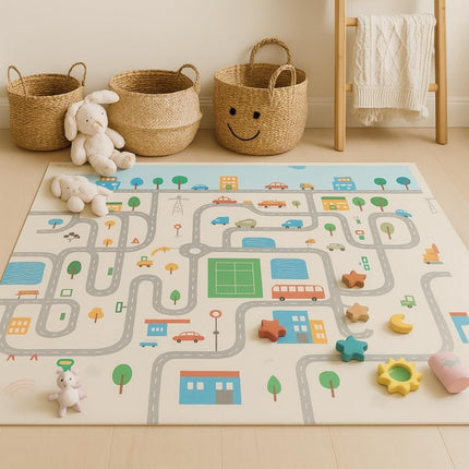 Foldable Baby Play Mat Waterproof Foam Mat Reversible Waterproof Extra Large Mat