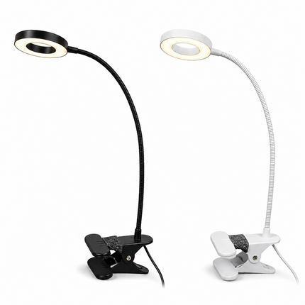 LED Gooseneck Clip Desk Lamp USB Dimmable 3 Colour Modes 10 Brightness Level