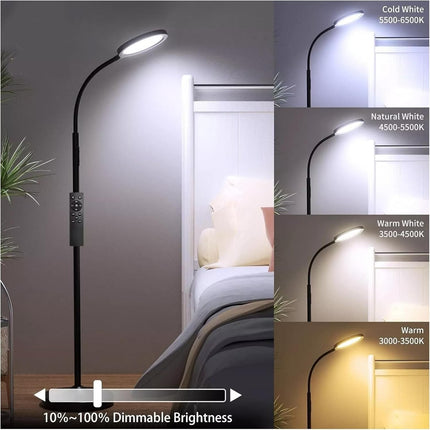 Floor Lamp Reading Standing Super Bright Dimmable LED Adjustable Light + Remote