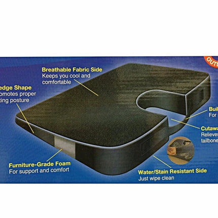 ORTHOPEDIC DELUXE SEAT CHAIR BACK SPINE ACHE COCCYX PAIN RELIEF SOLUTION CUSHION