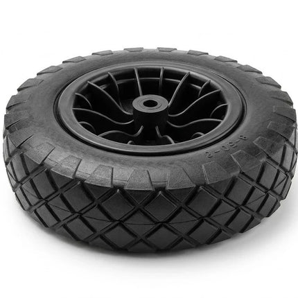 PU Wheelbarrow Wheel 14 inch 3.50-8 Puncture Proof Solid Heavy Duty Tyre Black