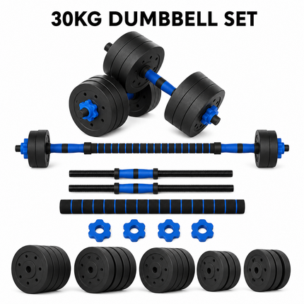 Dumbbell Barbell Set 30KG All In One Exercise Kit