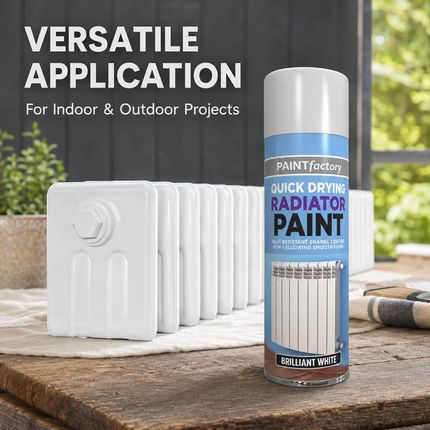 2x Cast Iron Radiator Spray Paint 400ml Brilliant White Aerosol Real Feel Effect