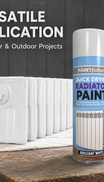 2x Cast Iron Radiator Spray Paint 400ml Brilliant White Aerosol Real Feel Effect