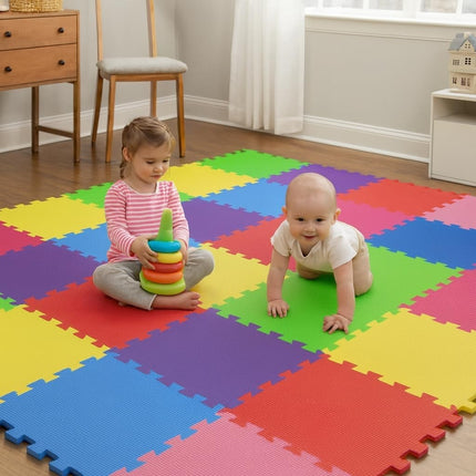 18X Thick Interlocking EVA Soft Foam Mat Multicolor Kids Play Floor Tile Mat New