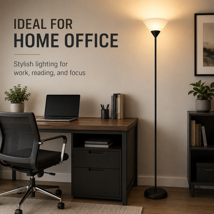 Uplighter Floor Lamp Sleek & Modern Standing Tall Lamp for Home Office