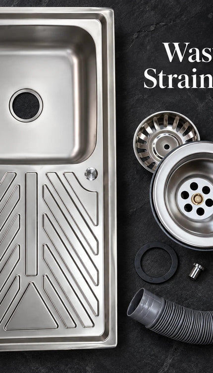 Stainless Steel Single Bowl Kitchen Sink with Draining Board