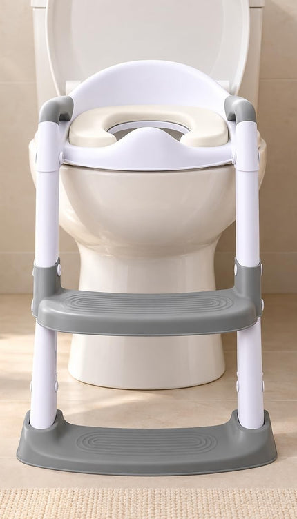 Toddler Potty Training Toilet Seat Step Ladder Adjustable Non Slip Cushioned