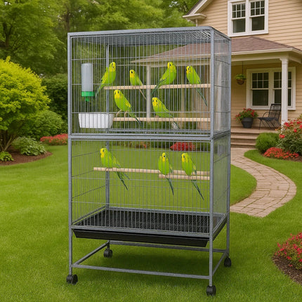 52 inch Steel Standing Large Flight King Bird Cage Cockatiels Parrot Pigeons