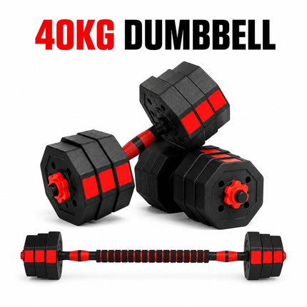 Dumbbells 40KG Adjustable Octagonal Strength Set
