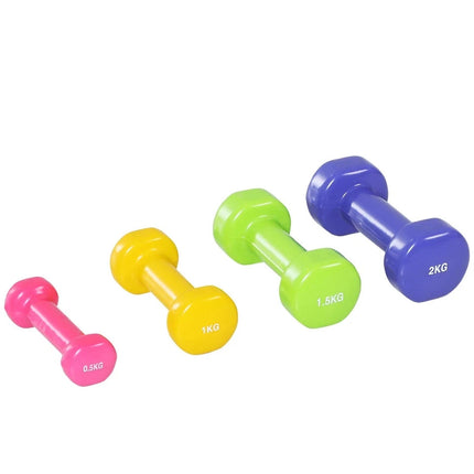 10kg Neoprene Hex Dumbbell Set