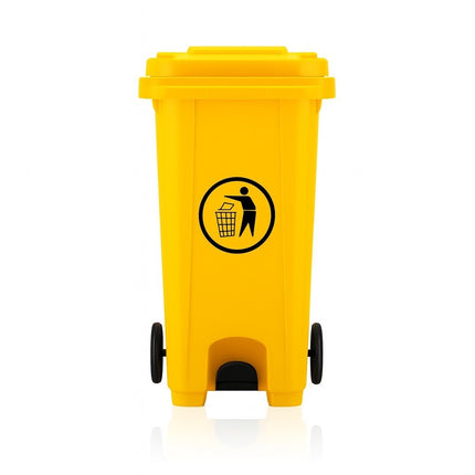 Outdoor Wheelie Bin Trash Can 100L/120L EN840 Large Rubbish Waste Dustbin